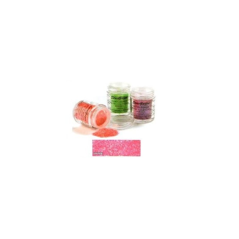 Shaker con glitter rosa neon reattivo ai raggi UV Stargazer