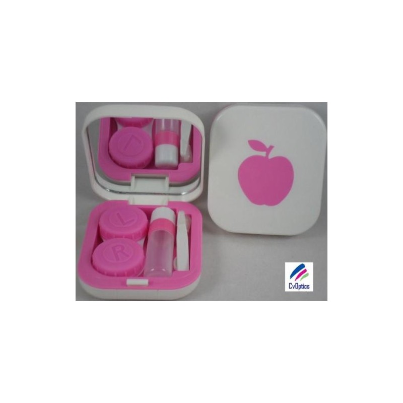 Pink Pink Design Contact Lens Travel Kit With Mirror