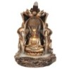 Rückfluss-Räuchergefäß aus Bronze mit Buddha-Motiv