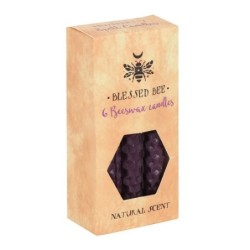 Set of 6 Purple Beeswax...