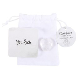 You Rock Bergkristall-Herz in einer Tasche