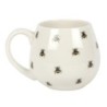 Taza redondeada con estampado de abejas