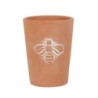 Maceta pequeña de terracota con motivo de abeja única