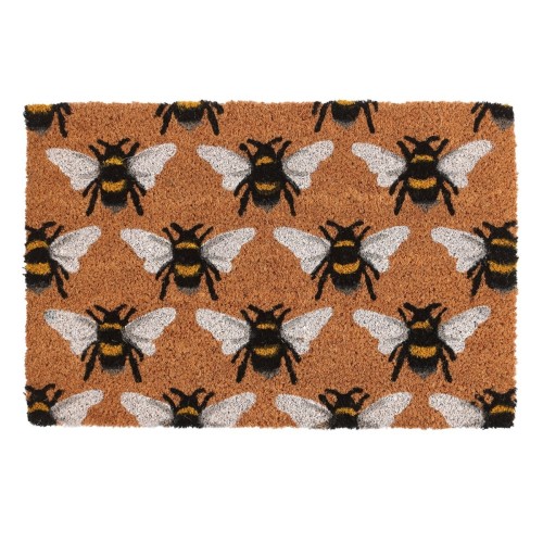 Natural Bee Print Doormat