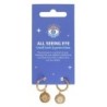 Gold Toned All Seeing Eye Earrings