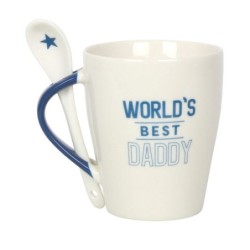 Juego de taza y cuchara de cerámica del mejor papá del mundo