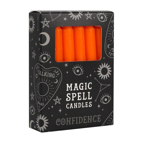 Juego de 12 velas de hechizo naranja 'Confianza'