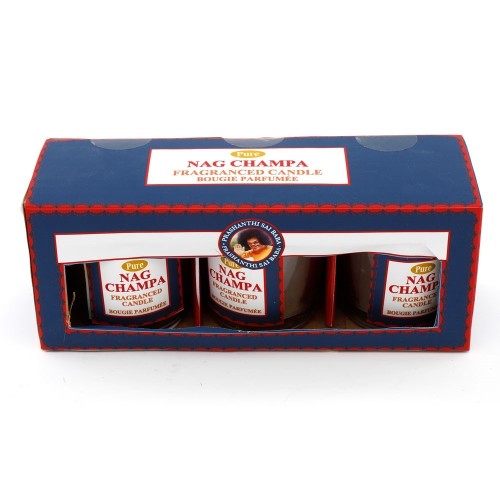 Juego de 3 velas votivas Nag Champa