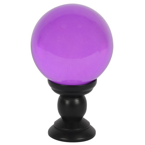 Gran bola de cristal violeta en soporte