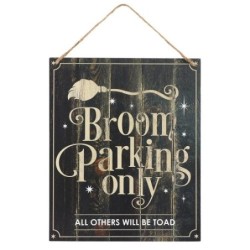 MDF-Schild „Broom Parking Only“ zum Aufhängen