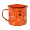 Emaille-Tasse mit Halloween-Aufdruck