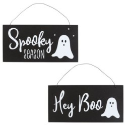 Juego de 2 carteles de Hey Boo