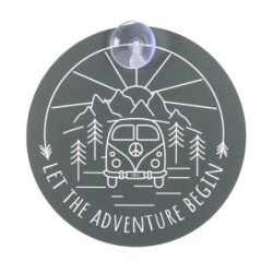 Let The Adventure Begin Window Sign