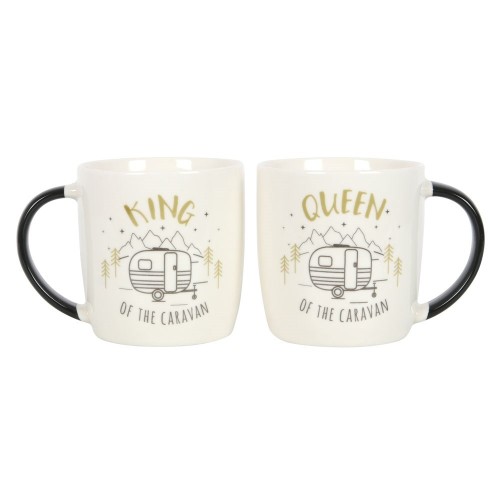 Juego de tazas para caravana de parejas King y Queen