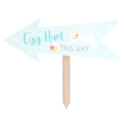 Egg Hunt This Way-Schild