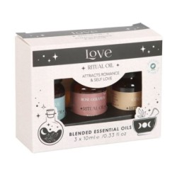 Juego de 3 aceites esenciales mezclados Love Ritual