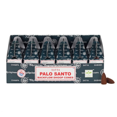 Juego de 6 paquetes de conos Satya Palo Santo Backflow Dhoop