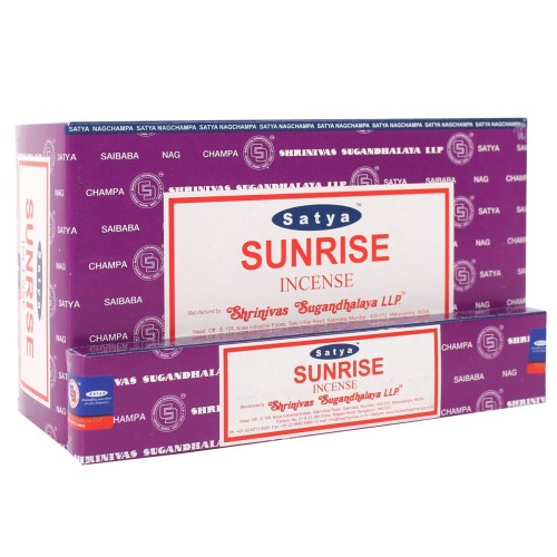 12 Packungen Sunrise Räucherstäbchen von Satya