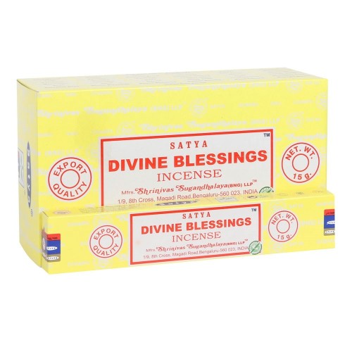 12 paquetes de varillas de incienso Divine Blessings de Satya