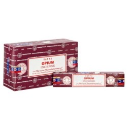 Set of 12 Packets of Opium Incense Sticks by Satya