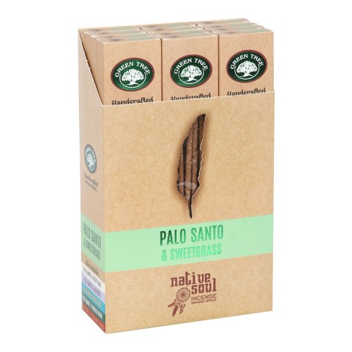 Juego de 12 varillas de incienso de Palo Santo y Hierba Dulce