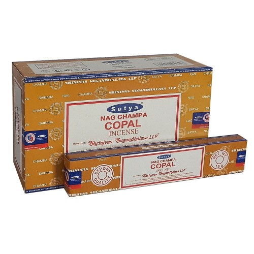 Set of 12 Packets of Copal Incense Sticks by Satya