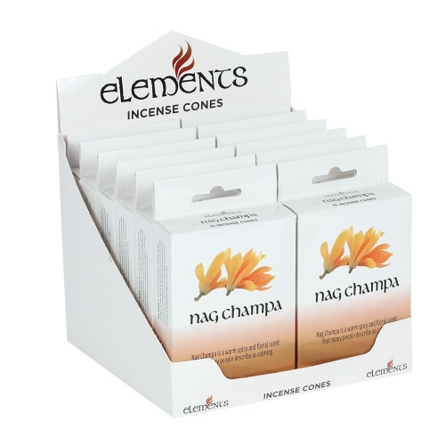 Juego de 12 paquetes de conos de incienso Elements Nag Champa