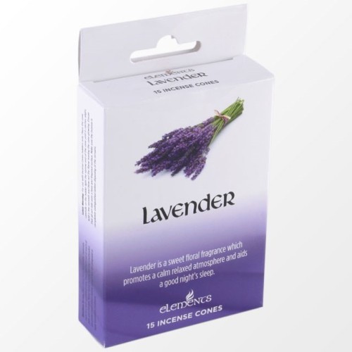 Juego de 12 paquetes de conos de incienso de lavanda Elements