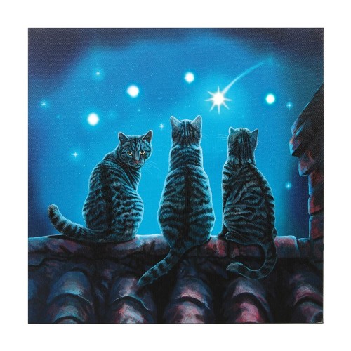 Beleuchtetes Leinwandschild „Wish Upon A Star“ von Lisa Parker