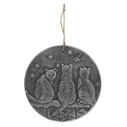 Silver Wish Upon A Star Terracotta Plaque by Lisa Parker