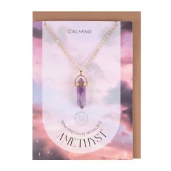 Amethyst Crystal Necklace Card