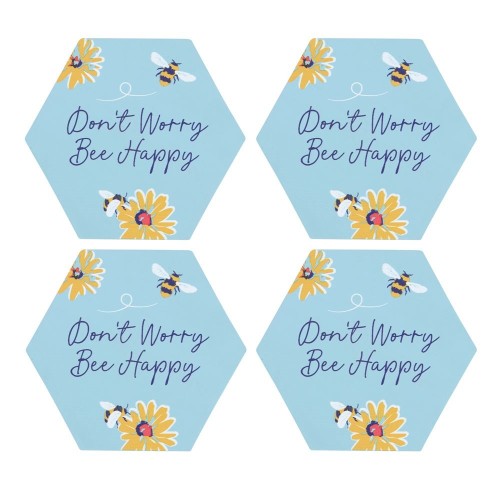 „Don't Worry Be Happy“-Untersetzer-Set