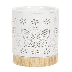 Matte Ceramic Butterfly Oil Burner