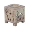 Carved Elephant Soapstone Oil Burner