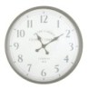 60cm Grey Garden Clock with Glass