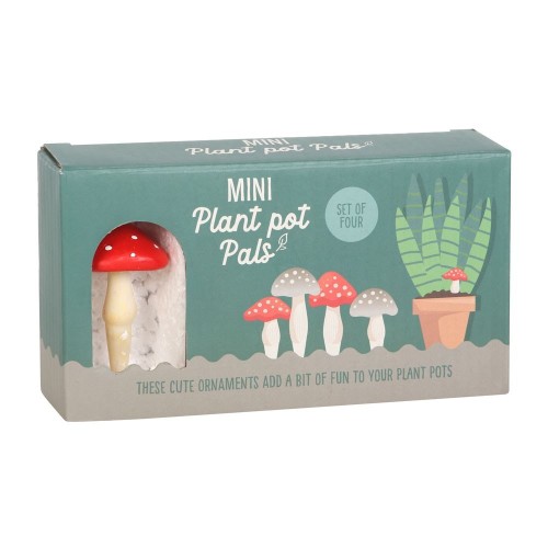 Set mit 4 Mini-Pilz-Pflanzgefäßen