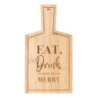 Eat, Drink and Be Merry Bamboo Serving Board