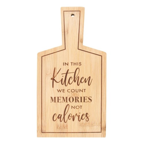 Count Memories, Not Calories Bamboo Serving Board