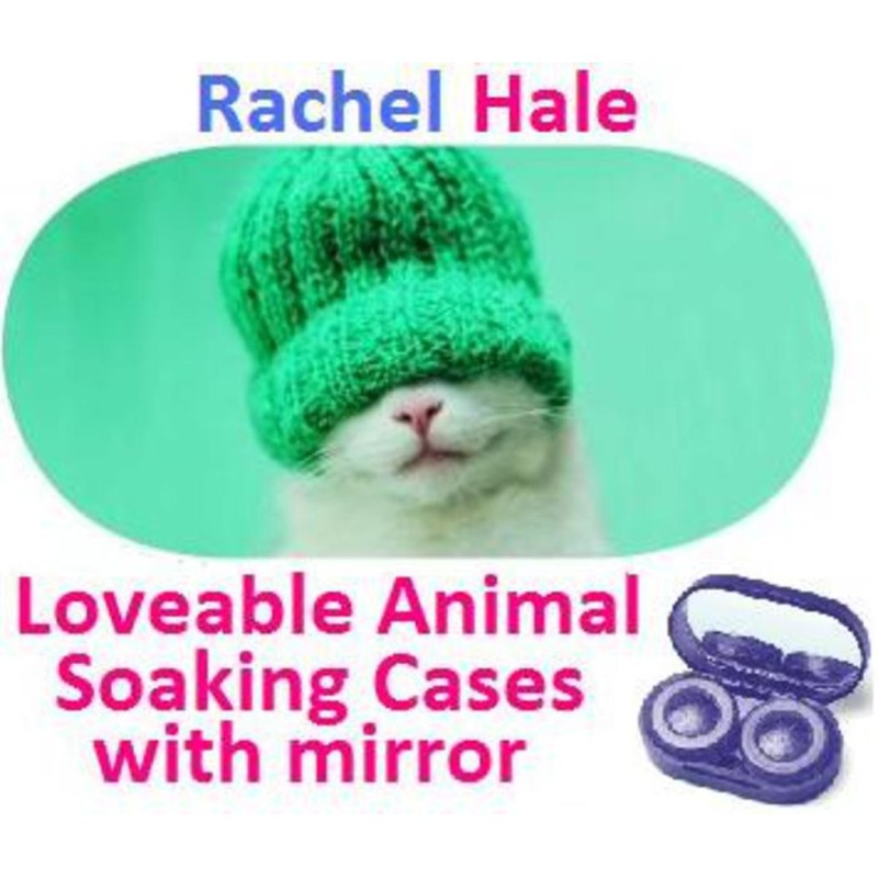 Kitten In a Hat Estuche para remojar lentes de contacto Rachel Hale