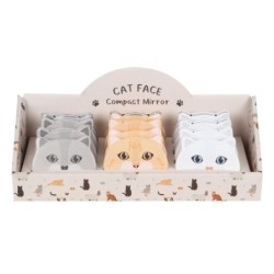 Set of 12 Cat Face Compact...