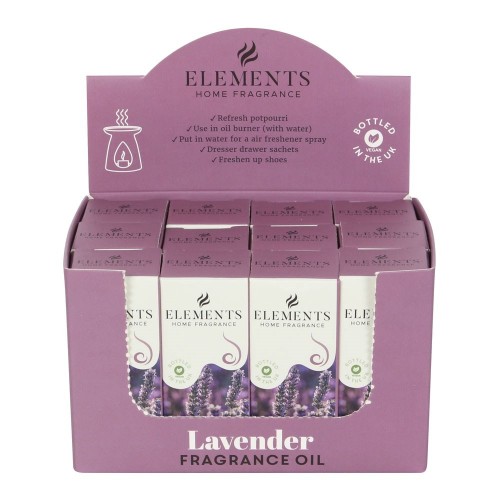 Juego de 12 aceites aromáticos de lavanda Elements