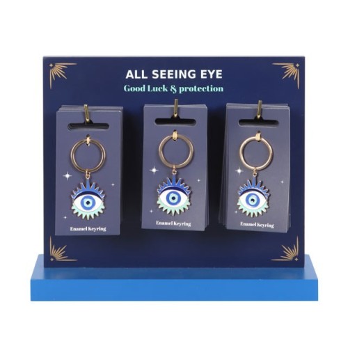 Set mit 24 „All Seeing Eye“-Schlüsselanhängern zur Schau