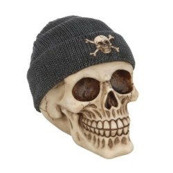 Adorno de calavera con gorro