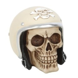 Totenkopf-Ornament mit Helm