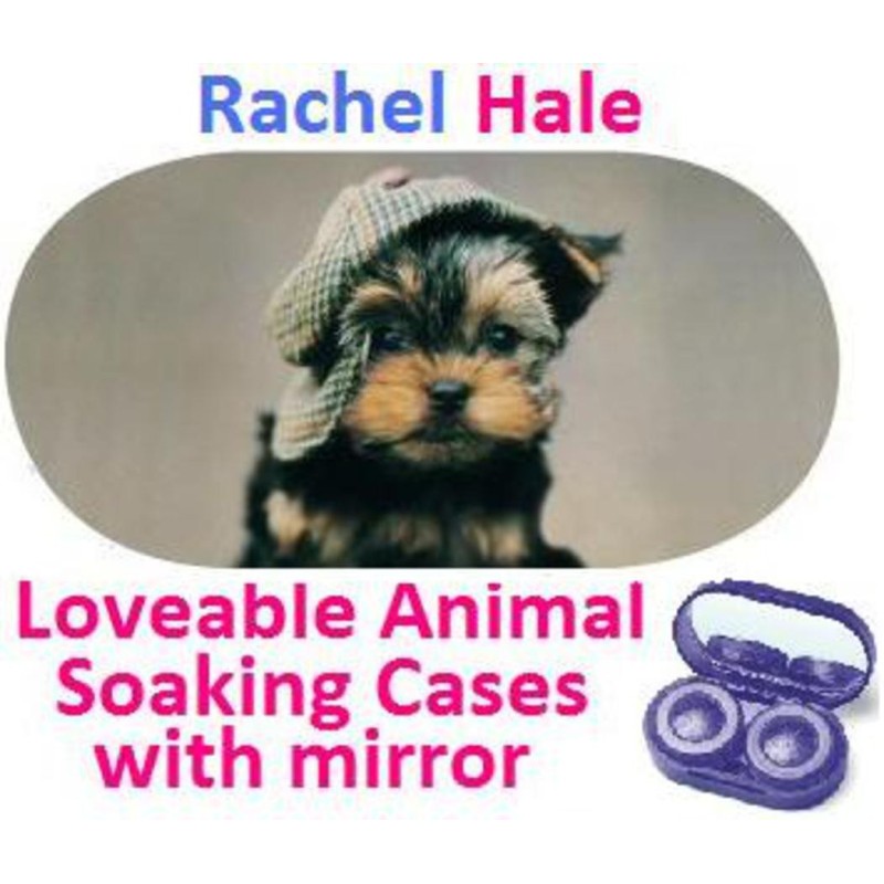 Puppy In a Hat Rachel Hale Estuche para remojar lentes de contacto