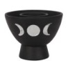 Cuenco para difuminar de terracota Triple Moon negro