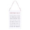 30cm Christmas Rules Metal Hanging Sign