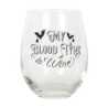 My Blood Type is Wine Stemless Wine Glass