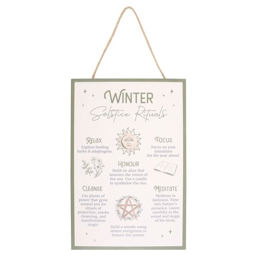 30cm Winter Solstice Rituals MDF Hanging Sign