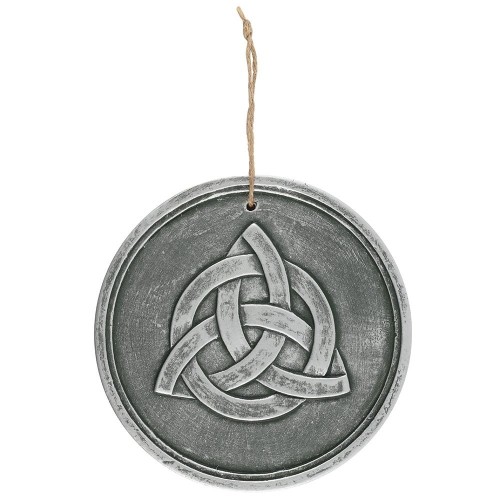 Placa Triquetra de Terracota Efecto Plata